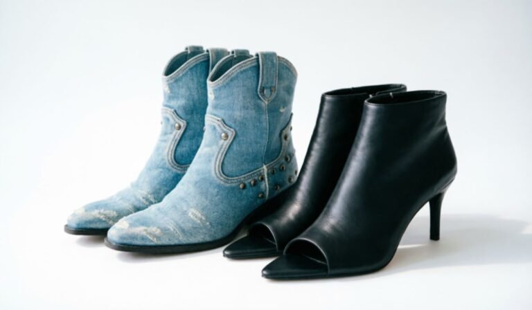 Denim and Peep Toe Booties: The Perfect Pairing