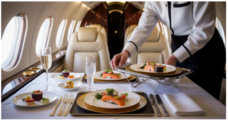 Private Aviation Catering Solutions | Exclusive Private Flight Dining Services UK
