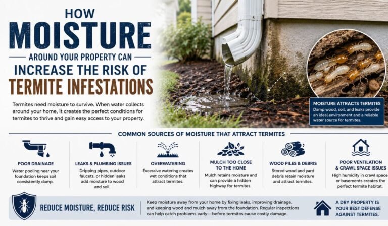 How Moisture Around Your Property Can Increase the Risk of Termite Infestations