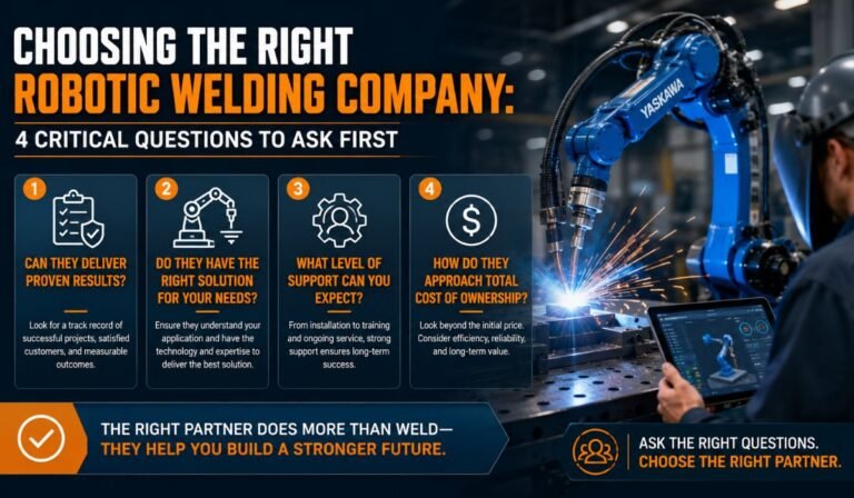 Choosing the Right Robotic Welding Company: 4 Critical Questions to Ask First Choosing the Right Robotic Welding Company: 4 Critical Questions to Ask First