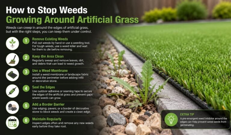 How to Stop Weeds Growing Around Artificial Grass
