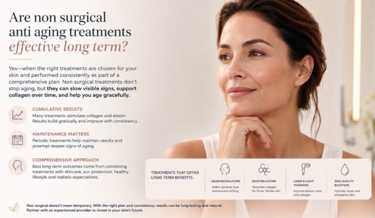 Are non surgical anti aging treatments effective long term?