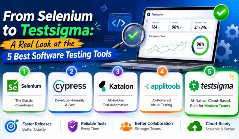 From Selenium to Testsigma: A Real Look at the 5 Best Software Testing Tools