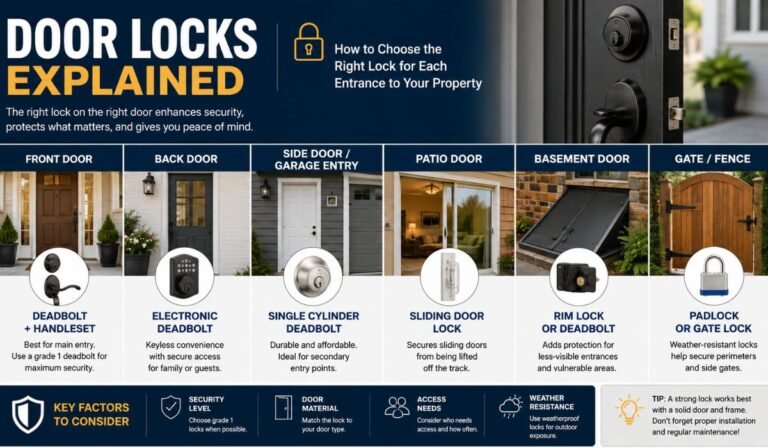 Door Locks Explained: How to Choose the Right Lock for Each Entrance to Your Property