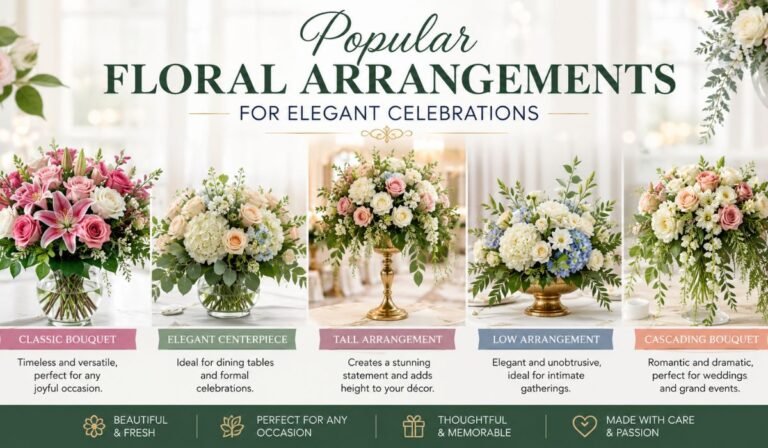 Popular Floral Arrangements for Elegant Celebrations Popular Floral Arrangements for Elegant Celebrations
