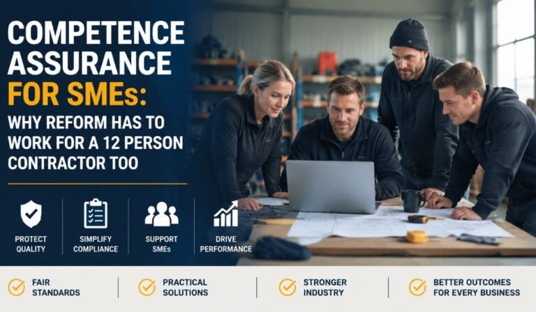 Competence Assurance For SMEs: Why Reform Has To Work For A 12 Person Contractor Too Competence Assurance For SMEs: Why Reform Has To Work For A 12 Person Contractor Too
